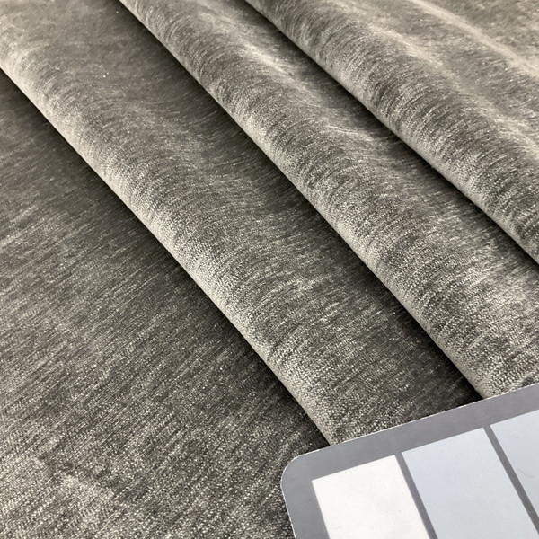 Dark Taupe Chenille Velvet | R-RENLEY GRAPHITE | Upholstery Fabric | Regal Fabrics Brand | 54 inch Wide | By the Yard