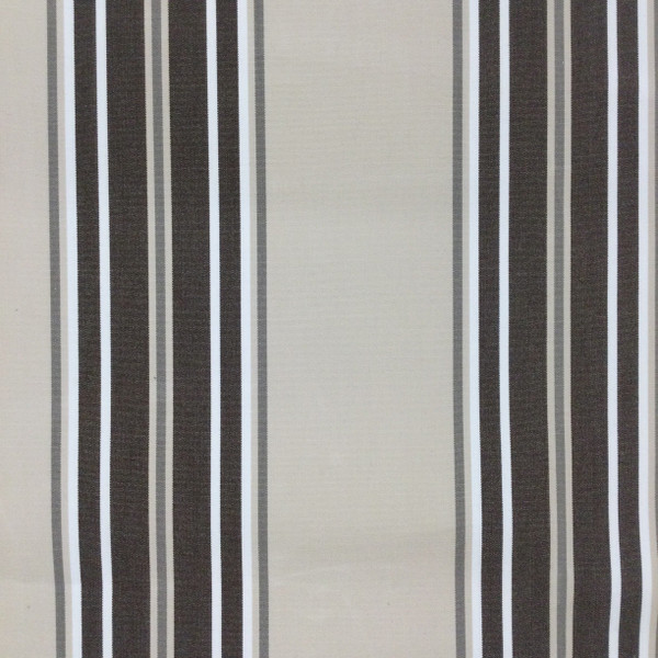 Vintage Stripes in Brown / Beige / White | Outdoor Awning / Marine Fabric | 100% Acrylic  | 46" Wide | By the Yard