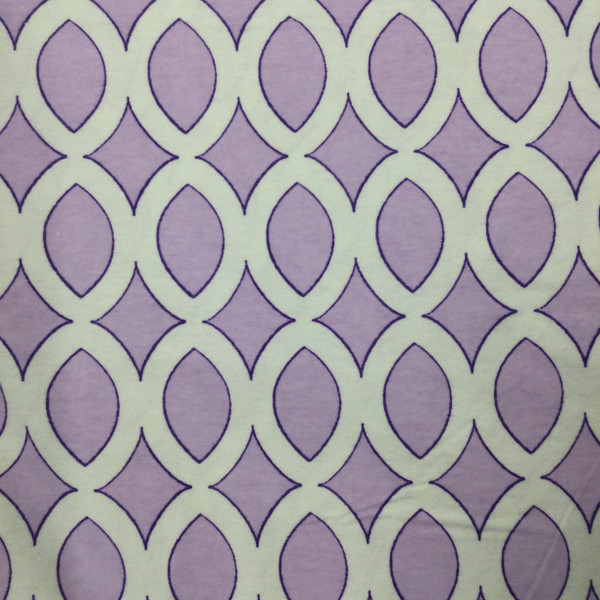 Geometric in Lavender and White | Juvenile Flannel Fabric | 44 Wide | 100% Cotton | By The Yard 128