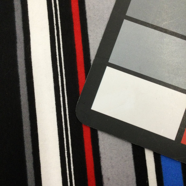 Thick and Thin Stripes in Blue / Grey / Black | Juvenile Flannel Fabric | 44 Wide | 100% Cotton | By The Yard 194