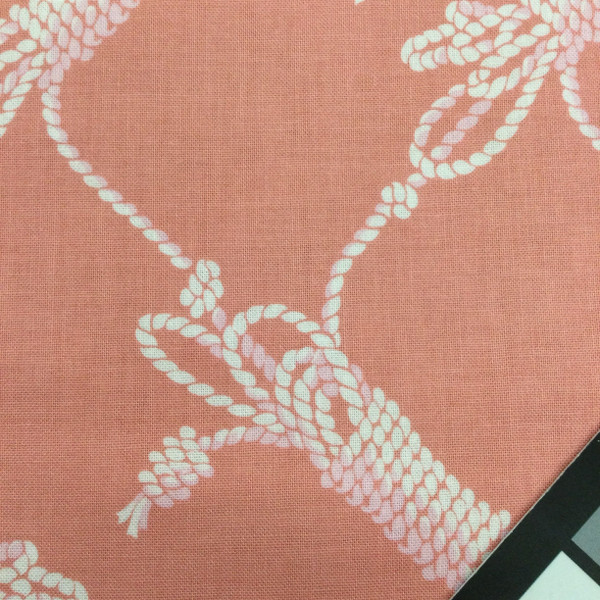 Nautical Rope Print in Pink | Anna Griffin | Seafarer Collection  | Quilting Fabric | 100% Cotton | 44 wide | By the Yard 5044