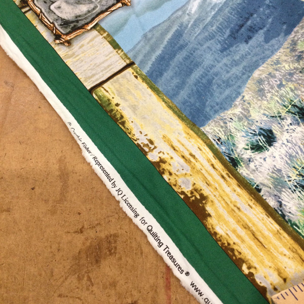 Mountain Buffalo Wall Hanging Panel | Cynthie Fisher | 24 Inch Panel | Quilting Fabric | 100% Cotton | 44 wide | By the Yard 5295