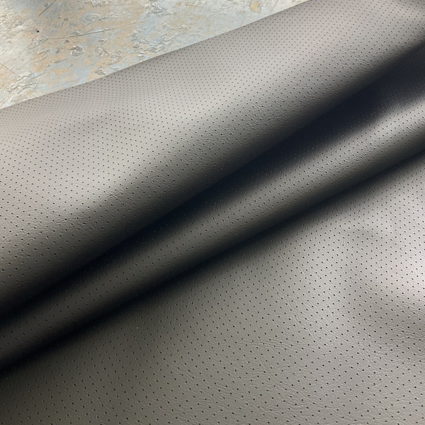 Ebony Black Marine Vinyl Fabric | ORI-1612 | Spradling Softside ORION | Upholstery Vinyl for Boats / Automotive / Commercial Seating | 54"W | BTY