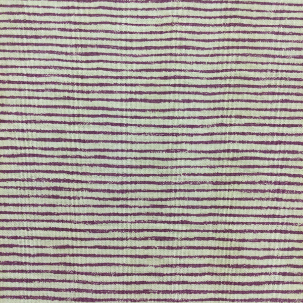 1.5 Yard Piece of Mulberry Petite Stripe Print Home Decor Fabric | Di Lewis Studios | Screen Print Home Decor Fabric | Drapery | Slipcovers | By The Yard | 54 inch Wide