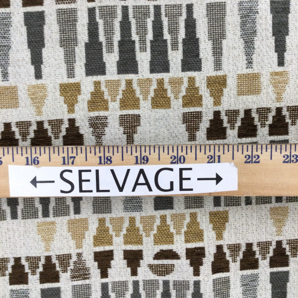 Tango in Espresso | Upholstery & Heavy Curtain Fabric | Southwest Geometric in Brown / Grey / Tan | 54 wide | By The Yard