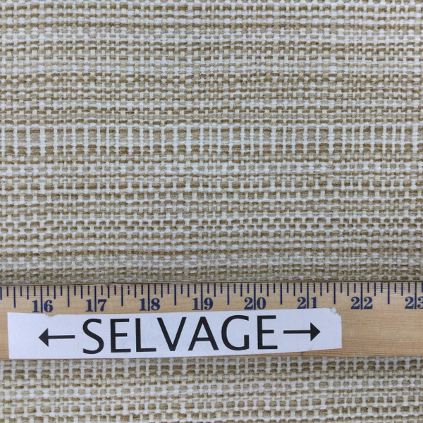 Vista in Caramel | Upholstery & Heavy Curtain Fabric | Multi-Toned Weave in Tan / Beige / Off White | 54 wide | By The Yard