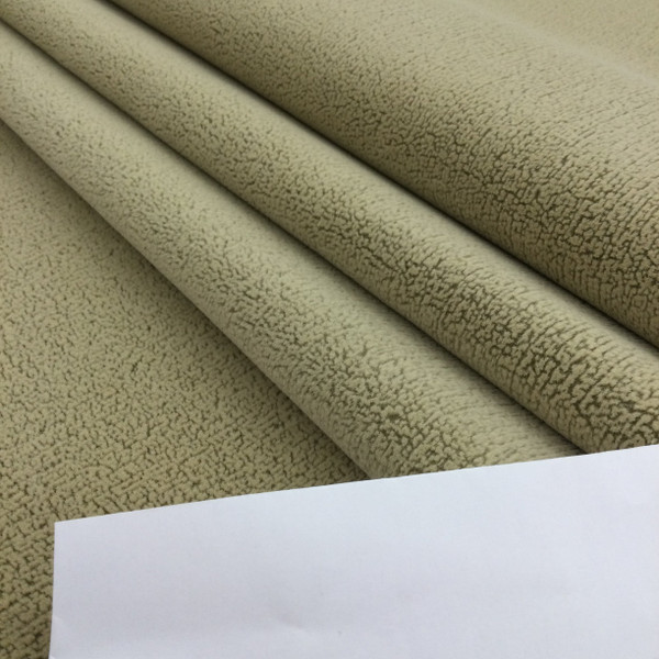 Flax Tan Mottled Flocked Velvet Fabric | Heavy Upholstery | 54" Wide | By the Yard | "Chloe" Flax