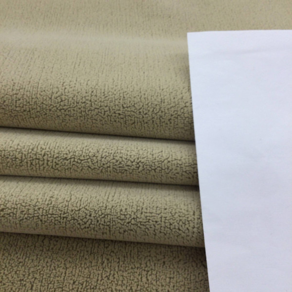 Flax Tan Mottled Flocked Velvet Fabric | Heavy Upholstery | 54" Wide | By the Yard | "Chloe" Flax