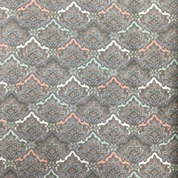 Scallop Design in Grey / Green / Blue | Home Decor Fabric  | Cotton | 54" Wide | By the Yard