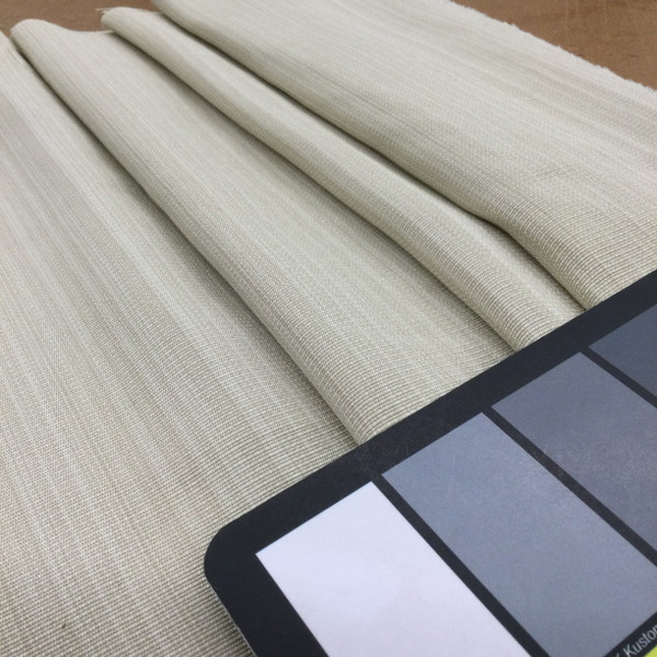 Off White Ribbed Texture | Drapery Fabric | 100% Poly  | 54" Wide | By the Yard