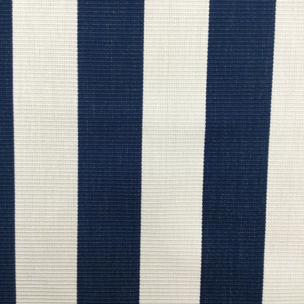Nautical Stripes in Navy Blue and Oyster White | Upholstery / Slipcover Fabric  | 54" Wide | By the Yard