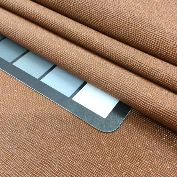 Shiny Brown Weave Textured Vinyl Fabric Upholstery Heavyweight 54