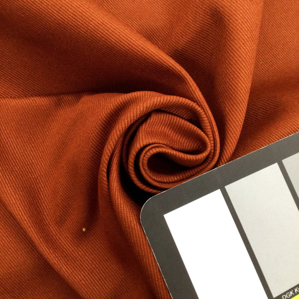 Burnt Orange | Cotton Twill Fabric | Apparel / Slipcovers / Bedding | 60" Wide | By the Yard