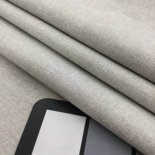 Light Grey Brushed Polyester Fabric | Drapery / Upholstery | Medium Weight | 54" Wide | By the Yard | Ennis in Steam