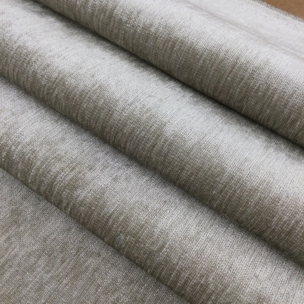 Solid Flax Chenille Fabric | Heavyweight Upholstery | 54" Wide | By the Yard | Palermo in Flax