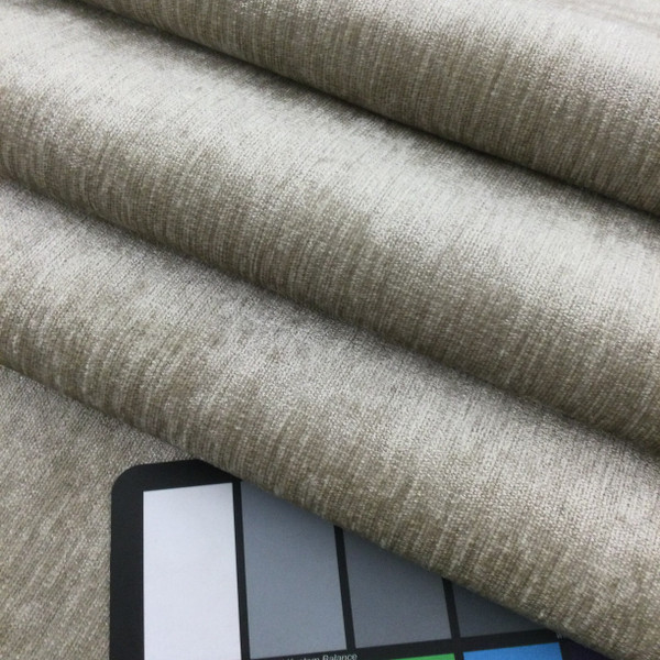 Solid Flax Chenille Fabric | Heavyweight Upholstery | 54" Wide | By the Yard | Palermo in Flax