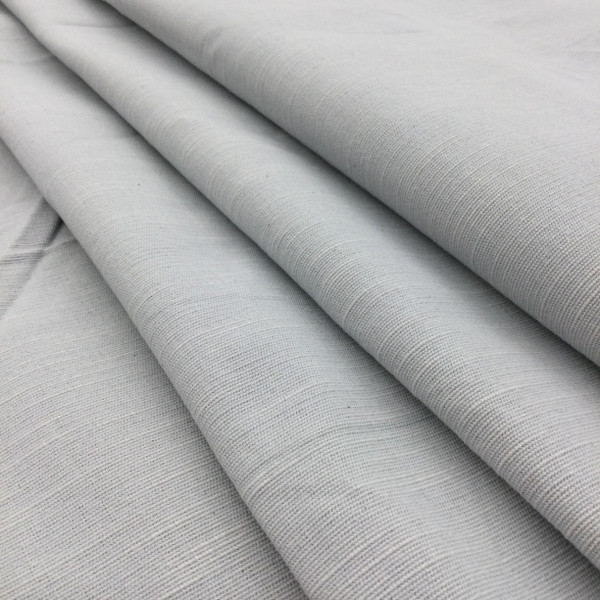 Solid Grey Slub Weave Canvas Fabric | Slipcovers / Upholstery | 100% Cotton | 54" Wide | By the Yard | Finnegan in Grigio