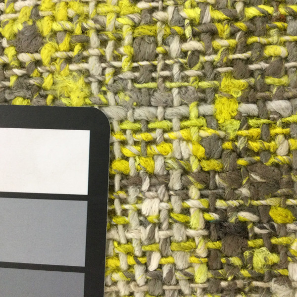 Variegated Yellow and Grey | Heavyweight Fabric | Upholstery | Eco Friendly Recycled Natural Fibers | 54" Wide | By the Yard