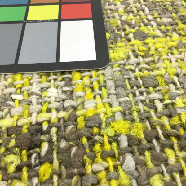 Variegated Yellow and Grey | Heavyweight Fabric | Upholstery | Eco Friendly Recycled Natural Fibers | 54" Wide | By the Yard