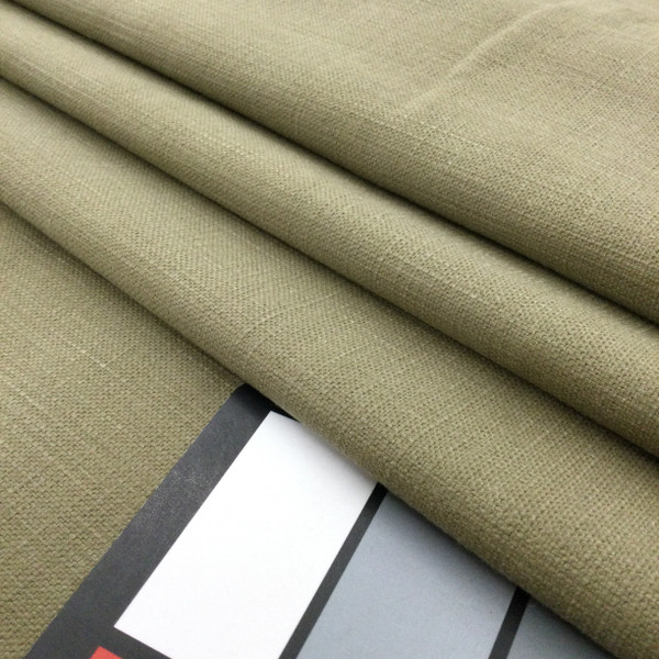 Taupe Slub Weave Cotton Canvas / Duck Fabric | 7 oz. | Slipcovers | 54" Wide | By the Yard | Tempo in Khaki