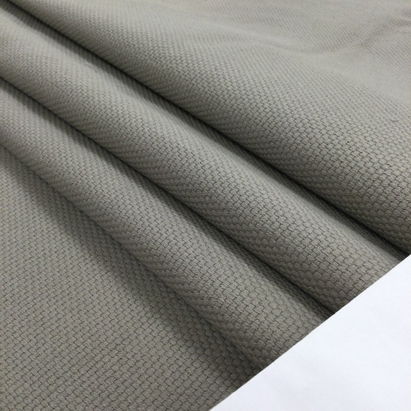 Basket Weave Fabric in Taupe | Heavy Weight Upholstery | 54" Wide | By the Yard | Lamont "Light Kiss" Smoke