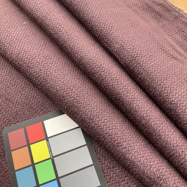 Chenille Fabric | Plum with hint of Blue and Red | Heavyweight Upholstery | 54" Wide | By the Yard