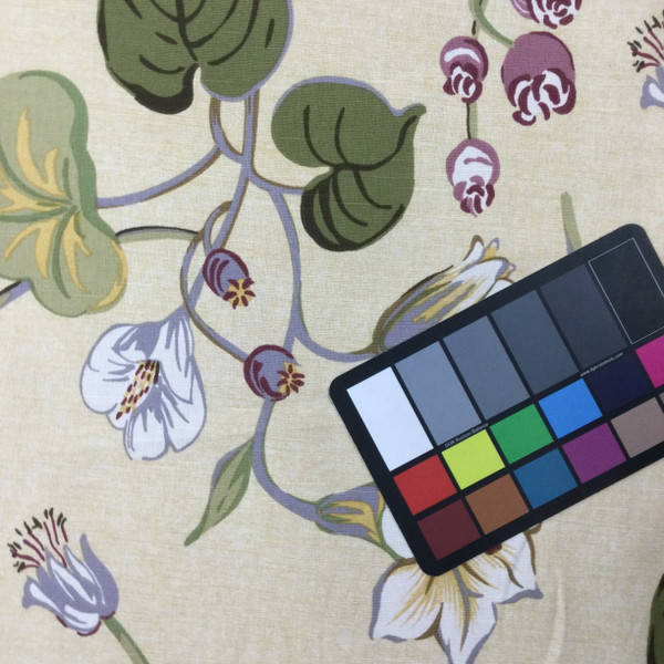 Floral Home Decor Fabric | Yellow / Pink / Green | Drapery | 54" Wide | By the Yard