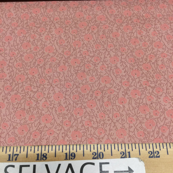 Floral in Rose Pink Quilting Fabric 44" Wide 100 Cotton By The