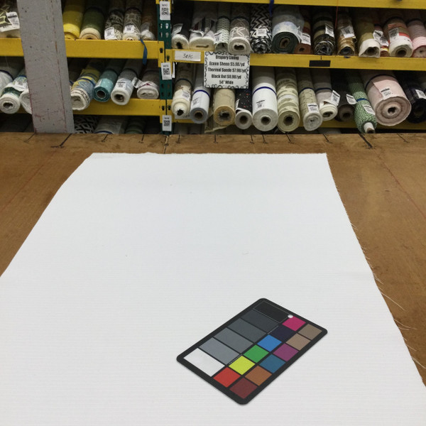 Solid White Striated Fabric | Upholstery / Drapery | 54" Wide | By the Yard