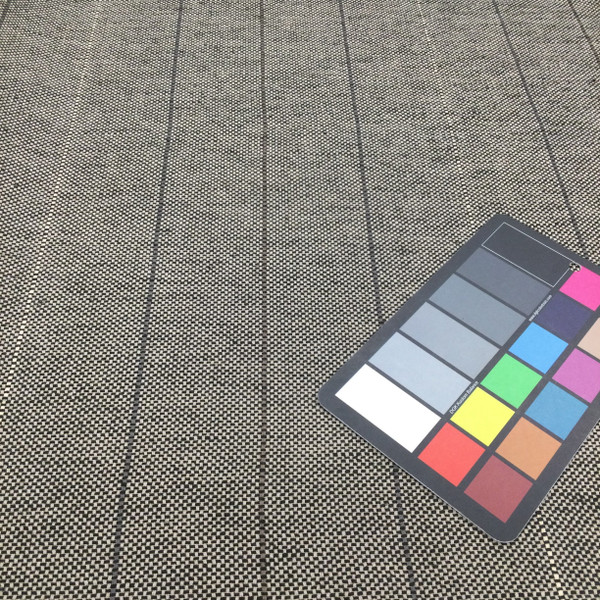 Striped Basketweave Fabric in Taupe and Black | Upholstery | Heavyweight | 54" Wide | By the Yard