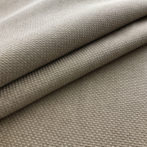 Basket Weave Fabric in Two Toned Flax | Heavy Weight Upholstery | 54" Wide | By the Yard