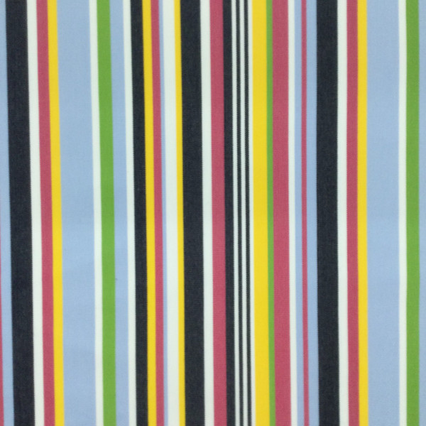 Colorful Striped Fabric | Pink / Navy / White / Green / Yellow | Indoor / Outdoor | Upholstery / Drapery | 54 Wide | By the Yard