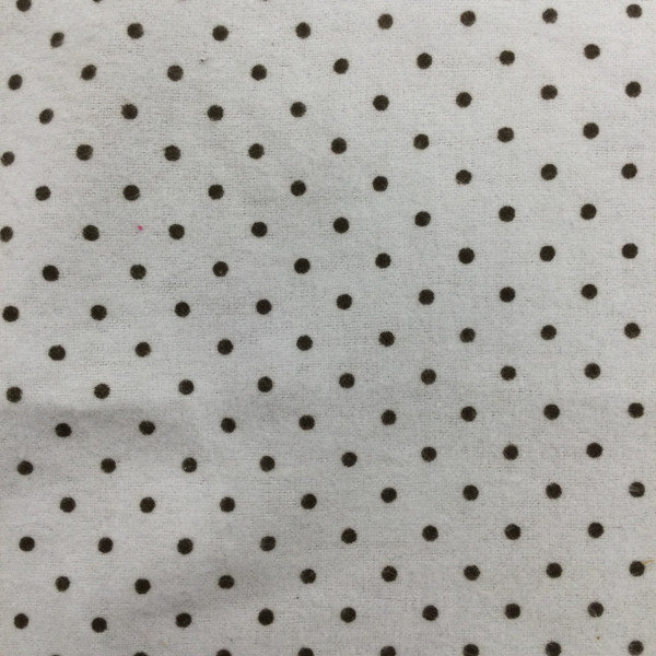 Light Baby Blue With Chocolate Brown Dots Flannel Fabric | Juvenile Nursey | 100 % Cotton | Sold by the yard