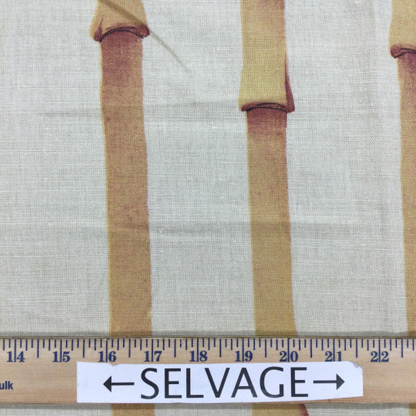 Bamboo Linen Like Fabric in Beige / Tan / Brown | Home Decor / Curtains | Cotton / Linen Blend | 54" Wide | By the Yard
