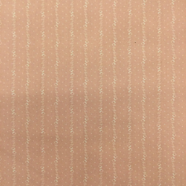 Vintage Mini Stripe | Cream on Dusty Pink | Quilting Fabric | 100% Cotton | 44 Wide | By The Yard