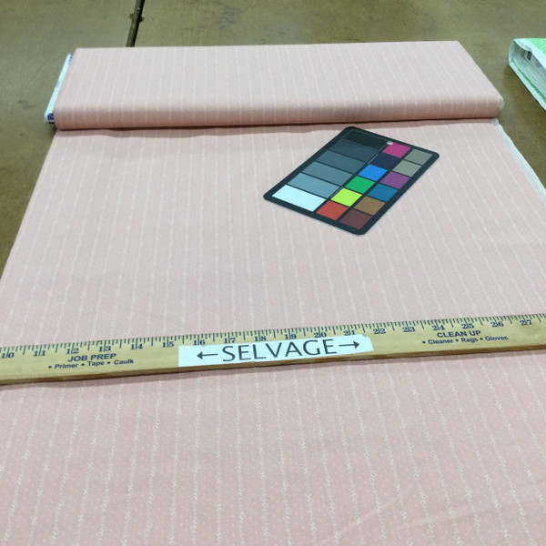 Vintage Mini Stripe | Cream on Dusty Pink | Quilting Fabric | 100% Cotton | 44 Wide | By The Yard