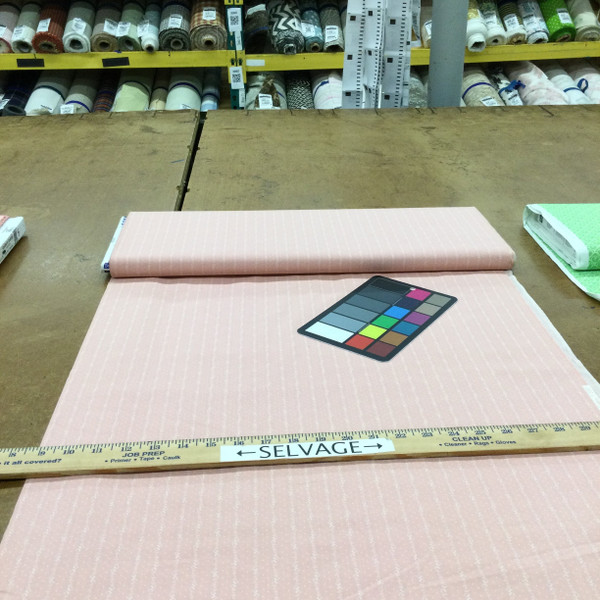 Vintage Mini Stripe | Cream on Dusty Pink | Quilting Fabric | 100% Cotton | 44 Wide | By The Yard