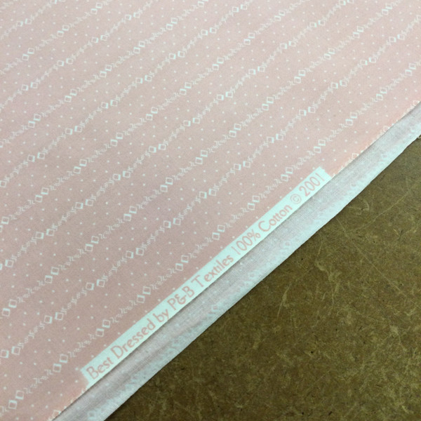 Vintage Mini Stripe | Cream on Dusty Pink | Quilting Fabric | 100% Cotton | 44 Wide | By The Yard