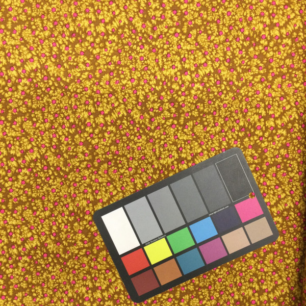 Dappled Gold with Pink Dots Quilting Fabric 44" Wide 100 Cotton