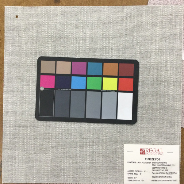 Slub Weave Fabric in Light Grey and White | Home Decor / Upholstery | 100% Polyester | 54" W | By the Yard | Regal Fabrics "Prize in Fog"