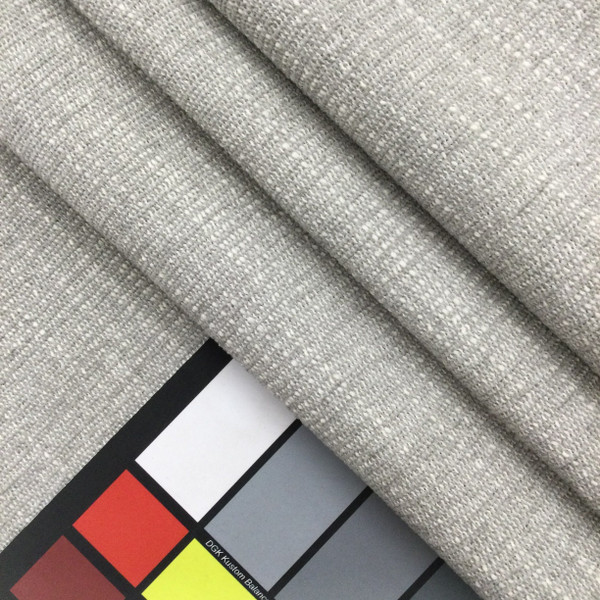 Slub Weave Fabric in Light Grey and White | Home Decor / Upholstery | 100% Polyester | 54" W | By the Yard | Regal Fabrics "Prize in Fog"