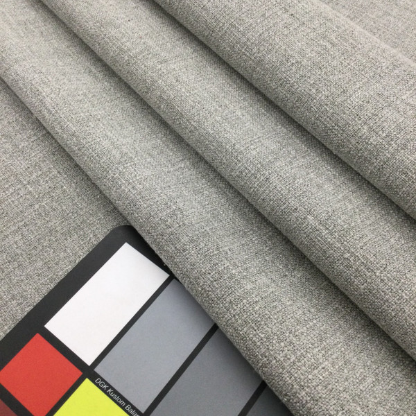 Linen Fabric Slub Weave in Dove Grey | Upholstery / Slipcovers / Curtains | Poly / Cotton / Linen Blend | 55" Wide | By the Yard | Leslie Jee Textiles "Affection" in Chia