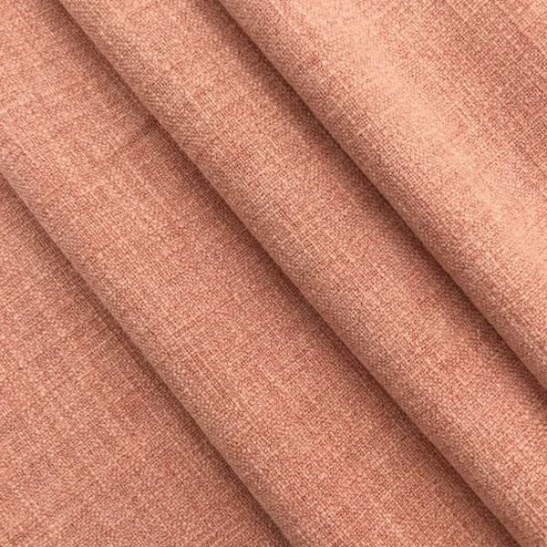 Linen Fabric Slub Weave in Blush Pink | Upholstery / Slipcovers / Curtains | Poly / Cotton / Linen Blend | 55" Wide | By the Yard | Leslie Jee Textiles "Affection" in Tea Rose