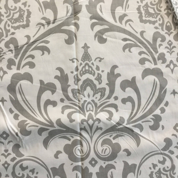 8 Yard Piece of Gray and White Damask | Home Decor Fabric | Premier Prints | 45” Wide | BTY