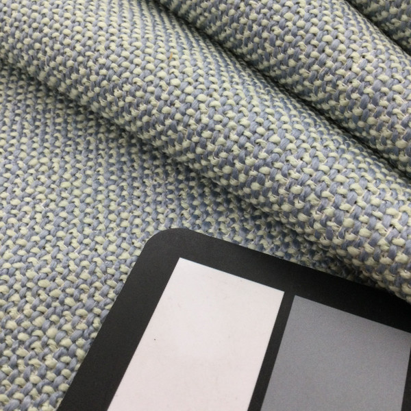 3.25 Yard Piece of Rustic Basket Weave Fabric | Sky Blue and Mint Green | Heavyweight Upholsery | 54" Wide | By the Yard