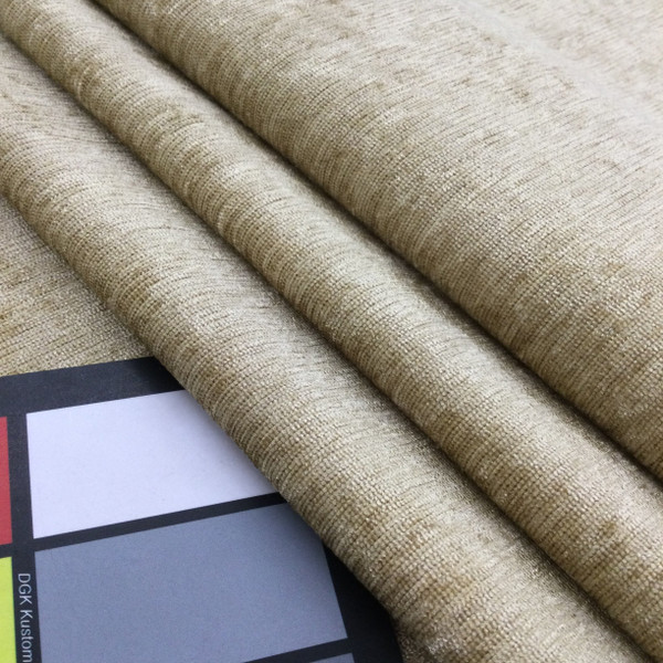 5 Yard Piece of Golden Tan Chenille Fabric | Heavyweight Upholstery | 54" Wide | By the Yard | Jubilant in Camel