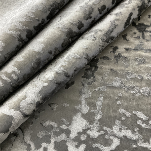 Richloom Nebel Velvet Charcoal | Heavyweight Velvet Fabric | Home Decor Fabric | 54" Wide