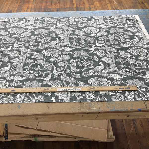 Richloom Platinum Howland Slub Duck Graphite | Medium/Heavyweight Duck Fabric | Home Decor Fabric | 54" Wide