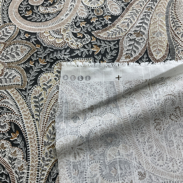 Richloom Platinum Shawl Cotton Duck Chai | Medium/Heavyweight Duck Fabric | Home Decor Fabric | 54" Wide