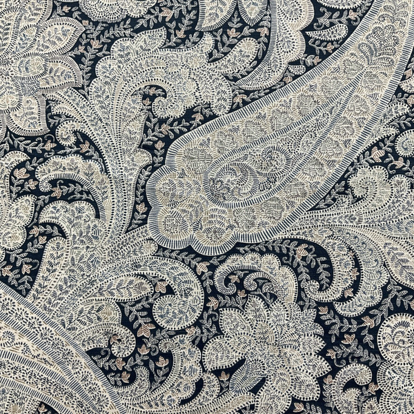 Richloom Platinum Shawl Cotton Duck Indigo | Medium/Heavyweight Duck Fabric | Home Decor Fabric | 54" Wide